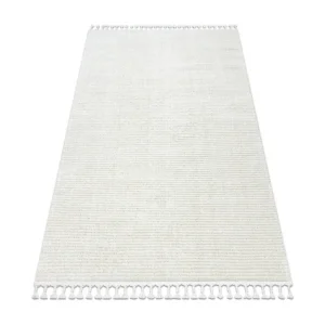 Tapete SEVILLA PC00B listras branco Franjas berbere marroquino shaggy 200x290 cm RugsX