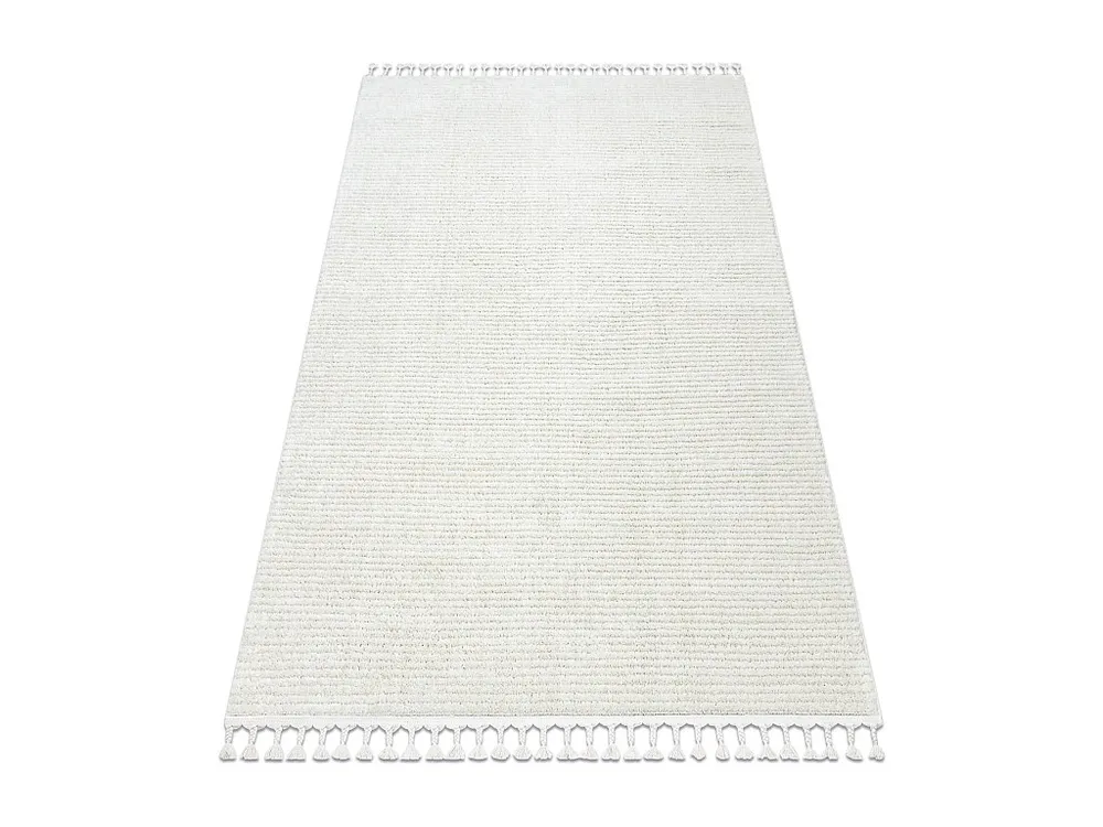 Tapete SEVILLA PC00B listras branco Franjas berbere marroquino shaggy 200x290 cm RugsX