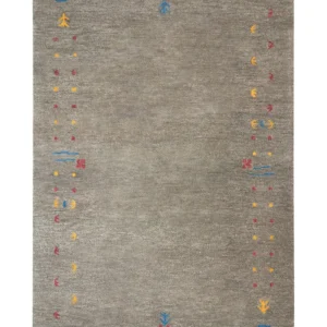 Wool Gabbeh Area Rug 140 x 200 cm Grey SEYMEN