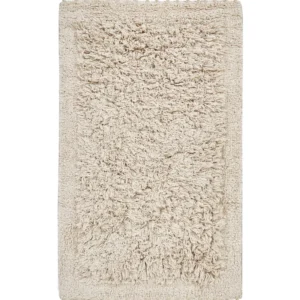 Capacho Absorvente Tapete de casa de banho em algodão creme 50 x 80 cm OLTAN