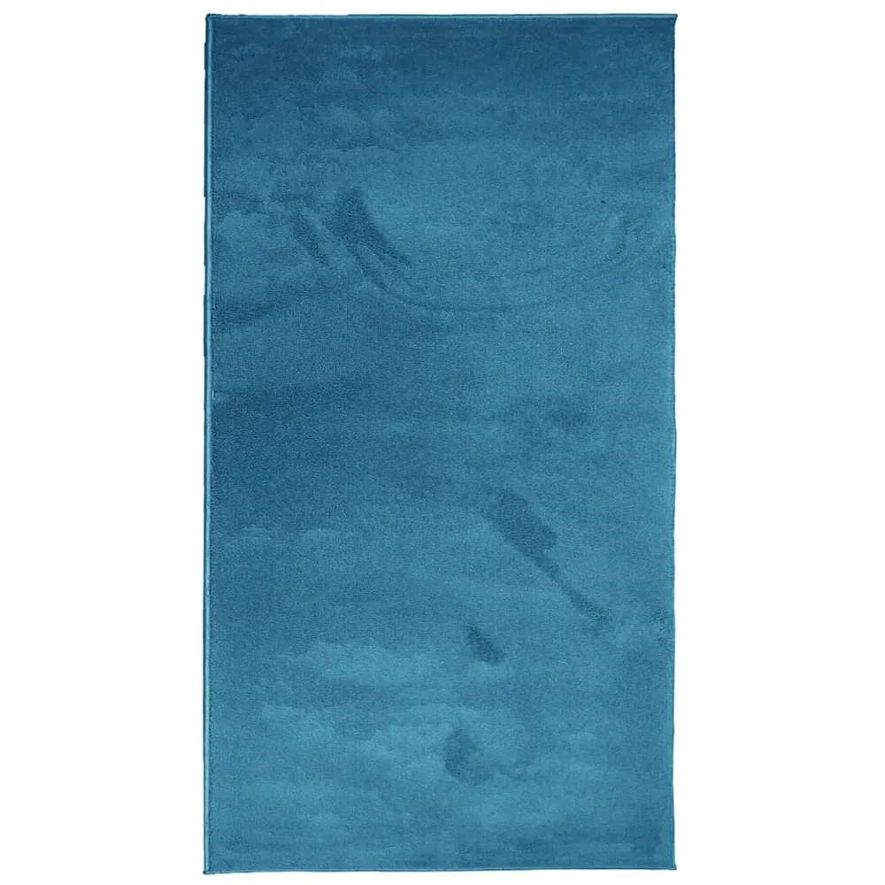 Tapete de pelo curto OVIEDO 80x150 cm turquesa vidaXL