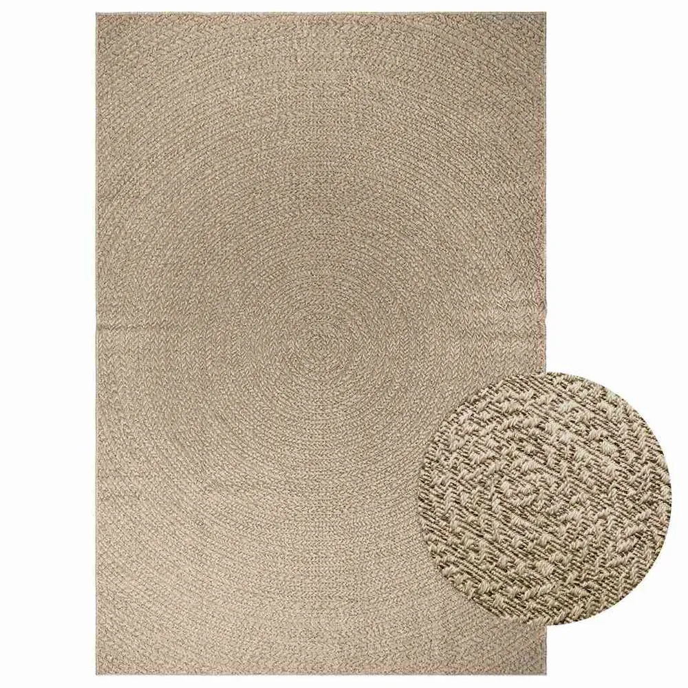 Tapete ZIZUR bege 200x290 cm aspeto de juta interior e exterior vidaXL