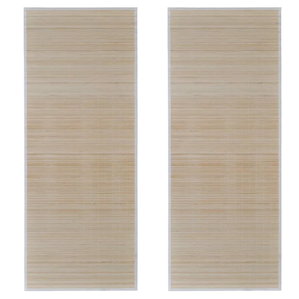 Tapetes retangulares de bambu natural 2 pcs 120x180 cm vidaXL