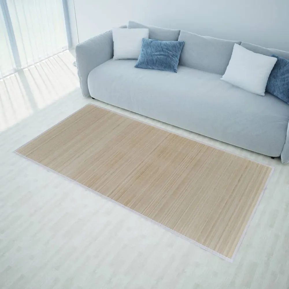 Tapetes retangulares de bambu natural 2 pcs 120x180 cm vidaXL