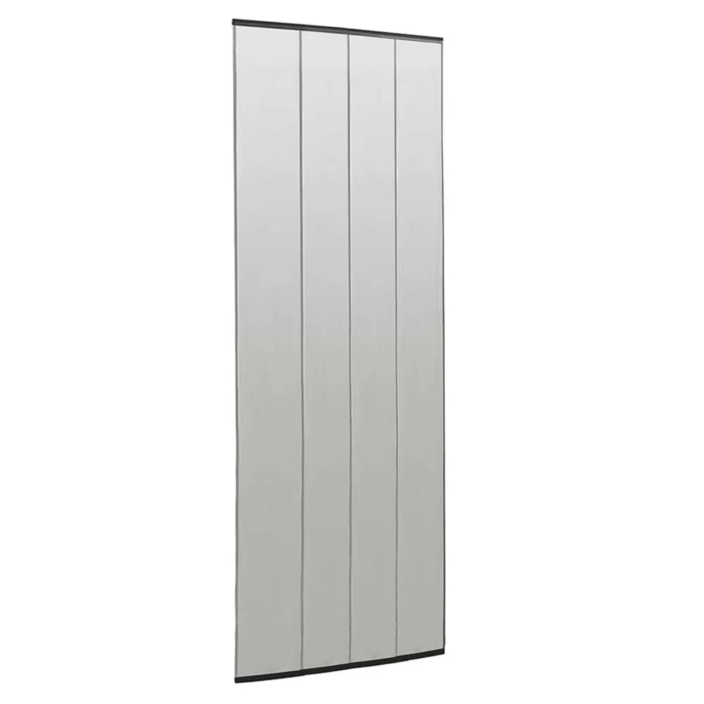 Cortina para porta anti-insetos 100x220 cm poliéster preto vidaXL