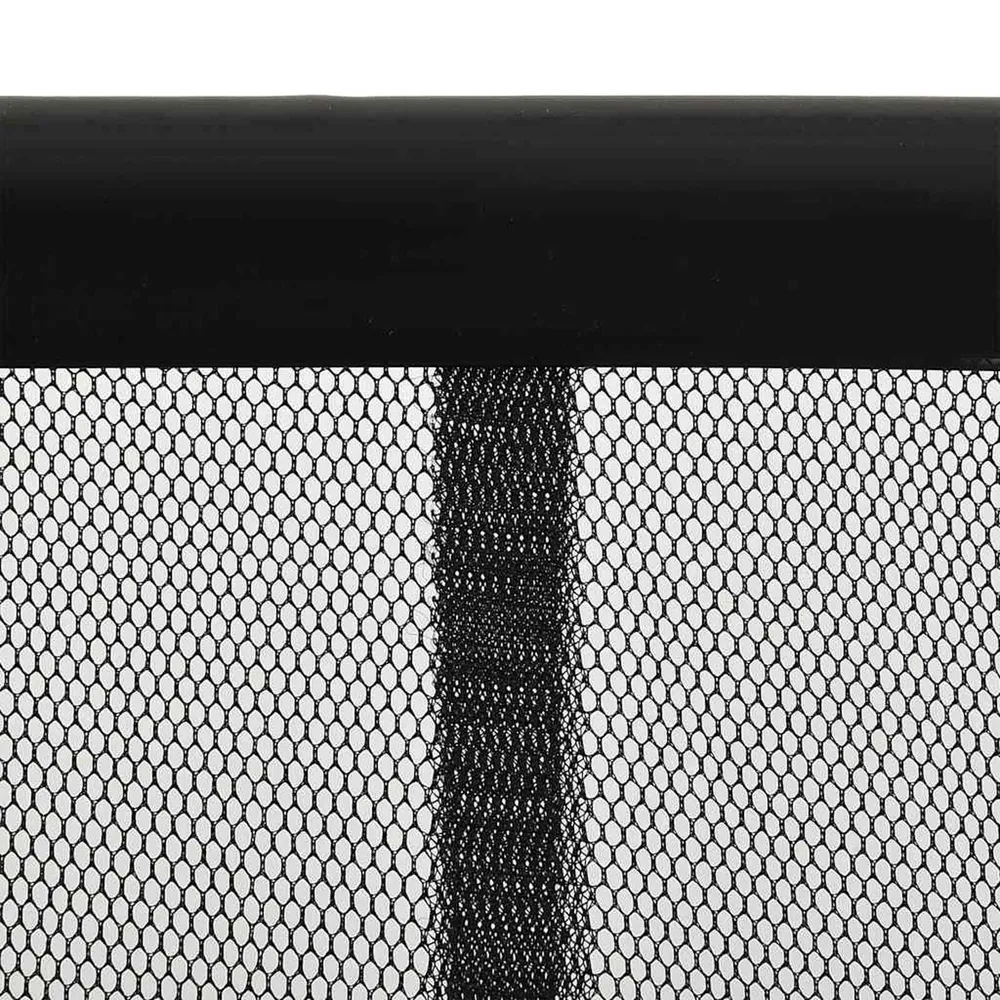 Cortina para porta anti-insetos 100x220 cm poliéster preto vidaXL