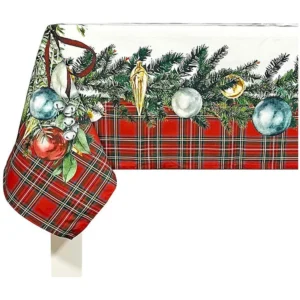Naf Naf apresenta toalha de mesa de Natal multicolor