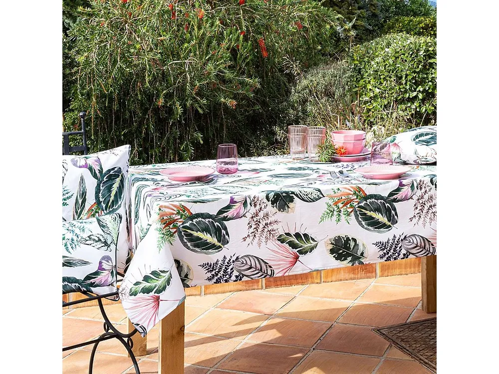Toalha de mesa de resina verde Naf Naf TROPALM