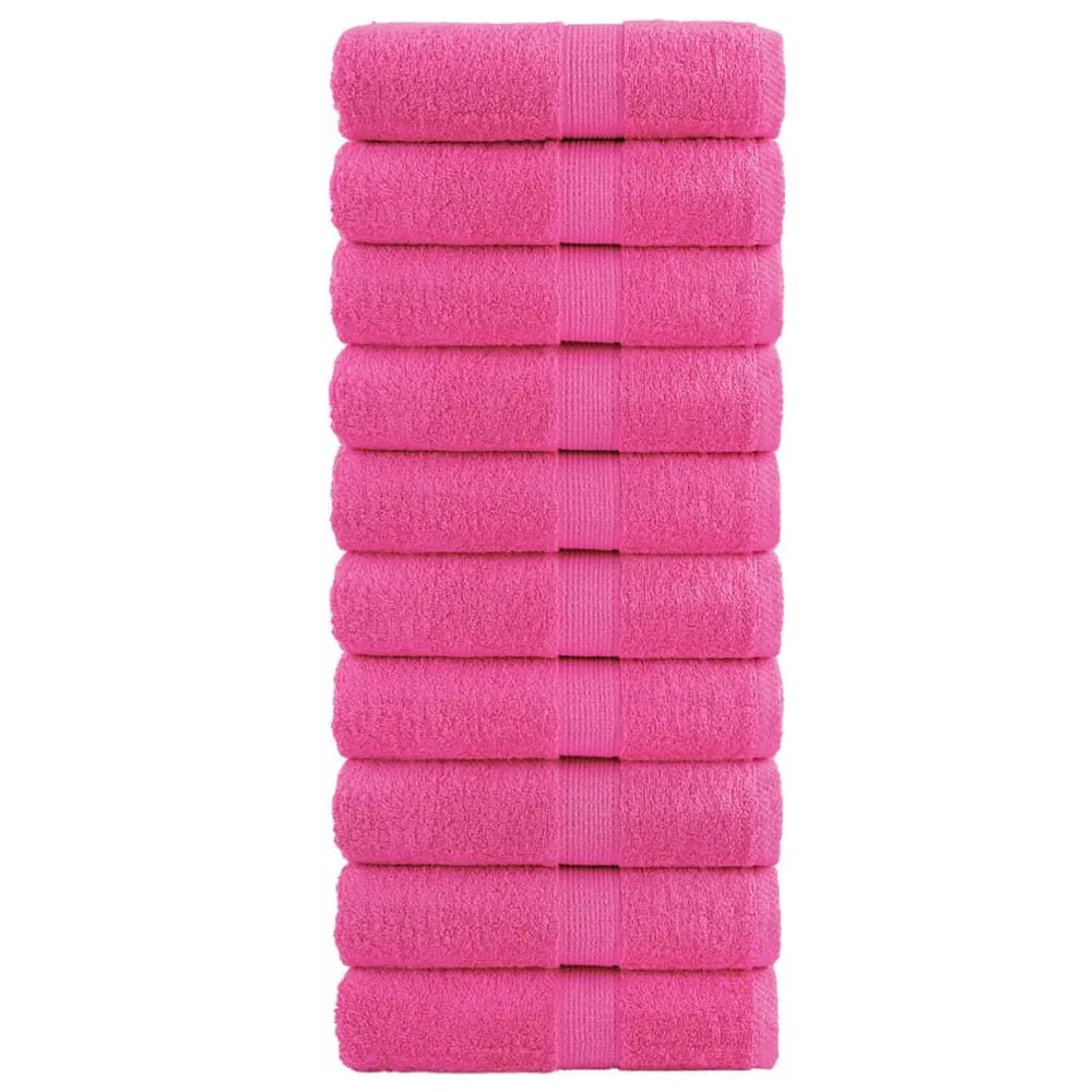 Jogo de Toalhas Toalhas de mãos superior SOLUND 10 pcs 30x30 cm 600 g/m2 rosa