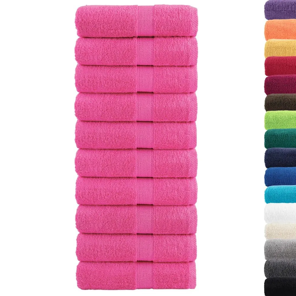 Jogo de Toalhas Toalhas de mãos superior SOLUND 10 pcs 30x30 cm 600 g/m2 rosa