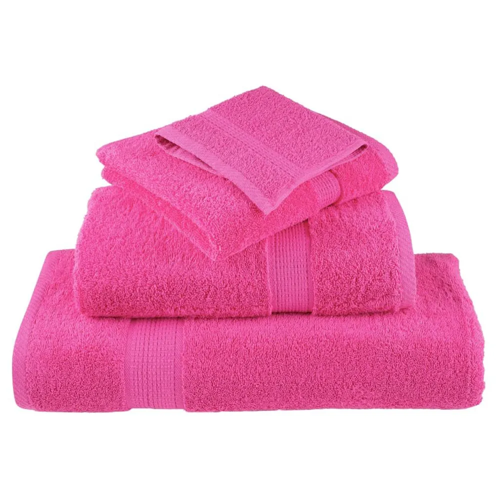 Jogo de Toalhas Toalhas de mãos superior SOLUND 10 pcs 30x30 cm 600 g/m2 rosa