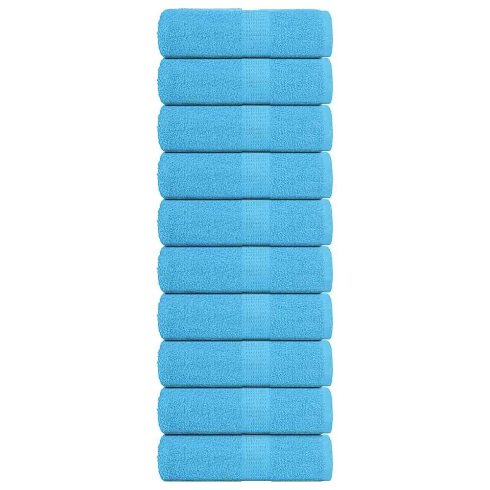 Toalhas de mãos 10 pcs 30x30 cm 360 g/m2 100% algodão turquesa (Conjunto de 6 Peças)