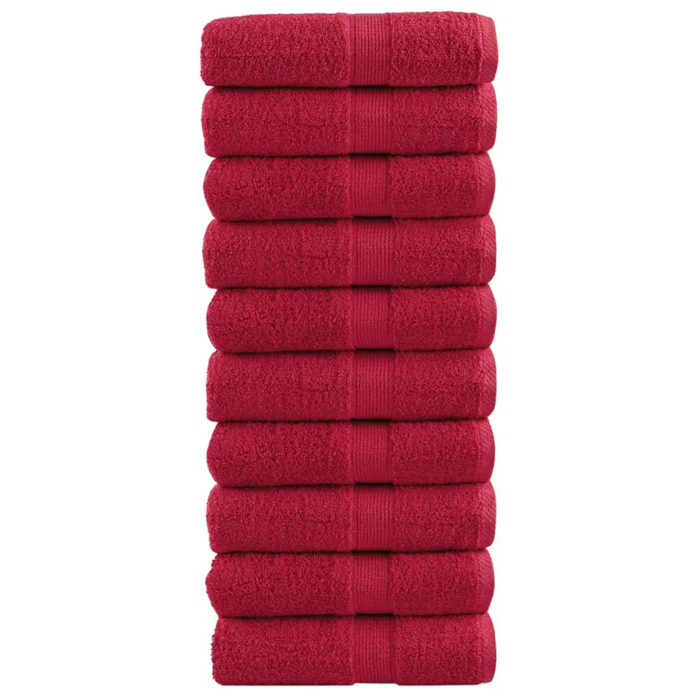 Toalhas de mãos prime SOLUND 10pcs 30x30cm 600 g/m2 vermelho Tamanho Grande 100x150 cm