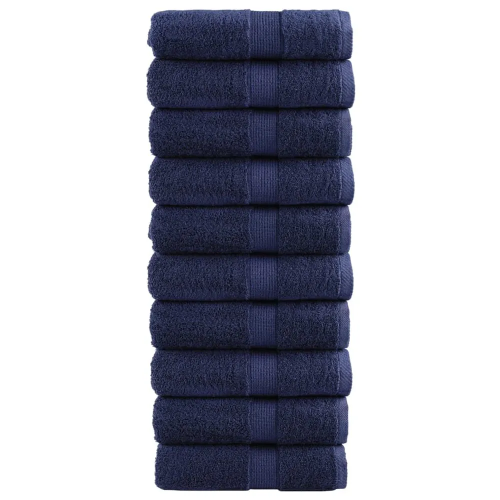 Toalhas mãos seleto SOLUND 10pcs 30x30cm 600g/m2 azul-marinho Lavável 60°C