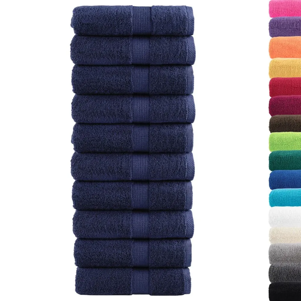 Toalhas mãos seleto SOLUND 10pcs 30x30cm 600g/m2 azul-marinho Lavável 60°C
