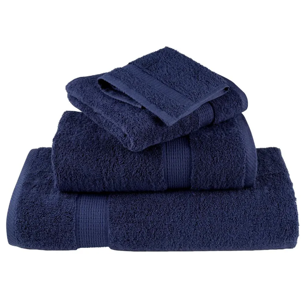 Toalhas mãos seleto SOLUND 10pcs 30x30cm 600g/m2 azul-marinho Lavável 60°C
