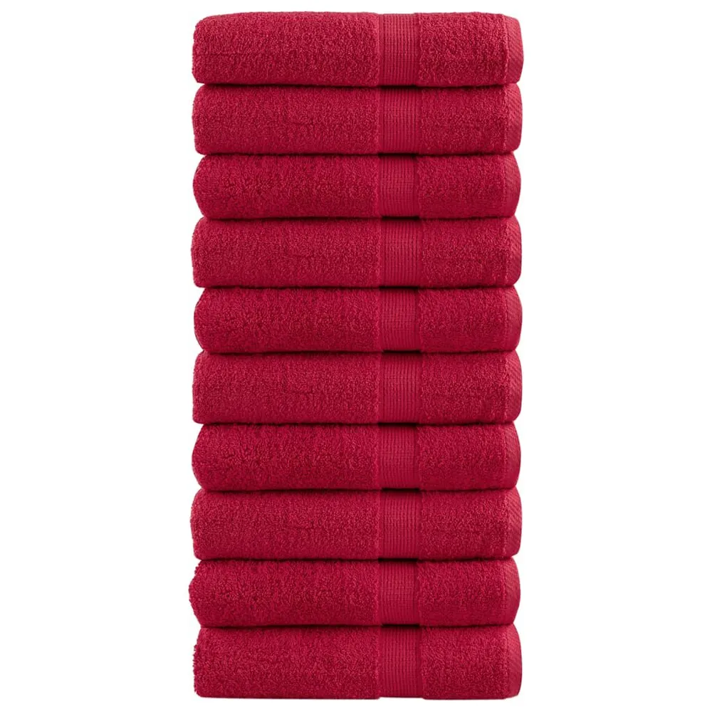 Toalhas de mãos seleto SOLUND 10pcs 50x100cm 600 gsm vermelho