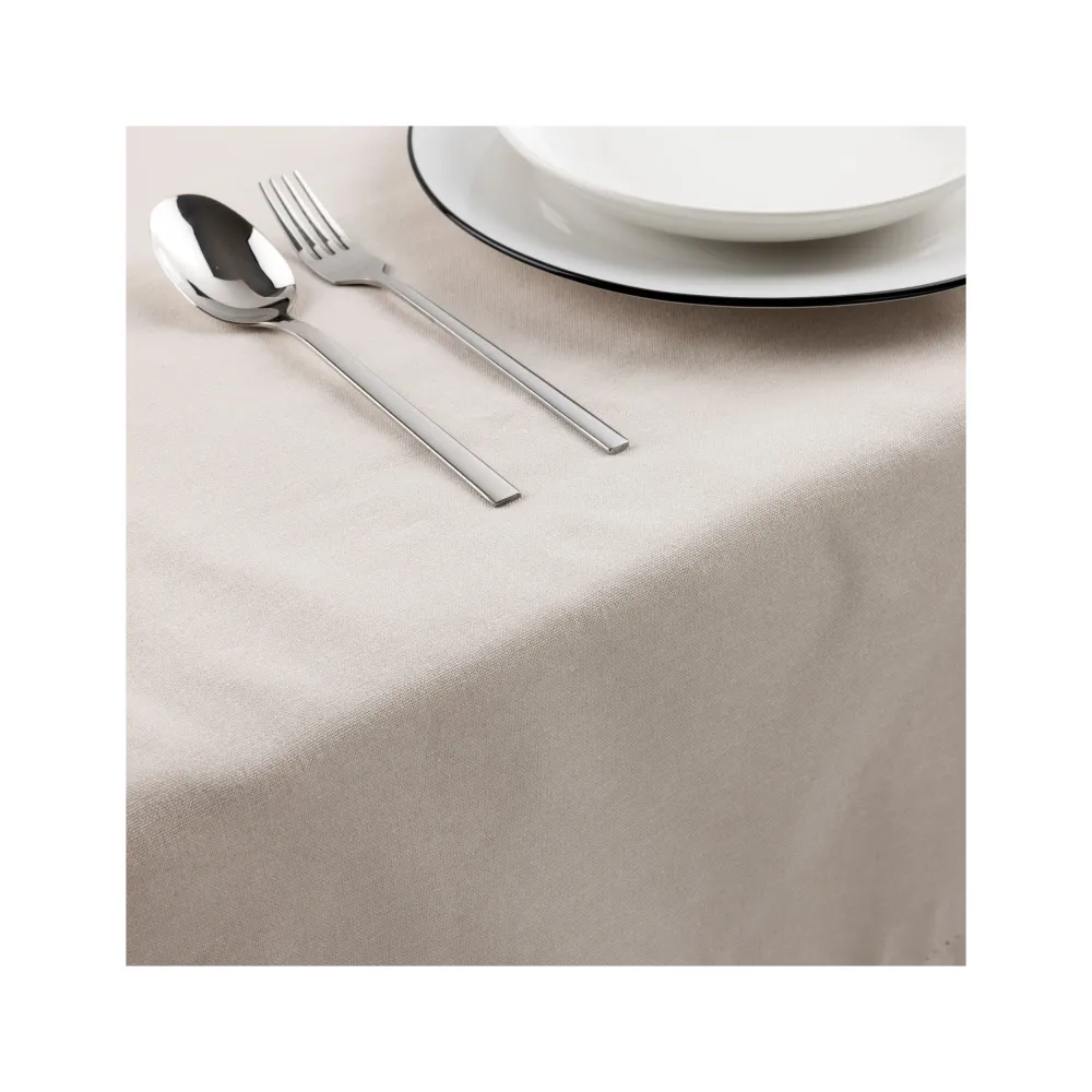 Manta de Mesa Toalha Mesa Bege Chambray