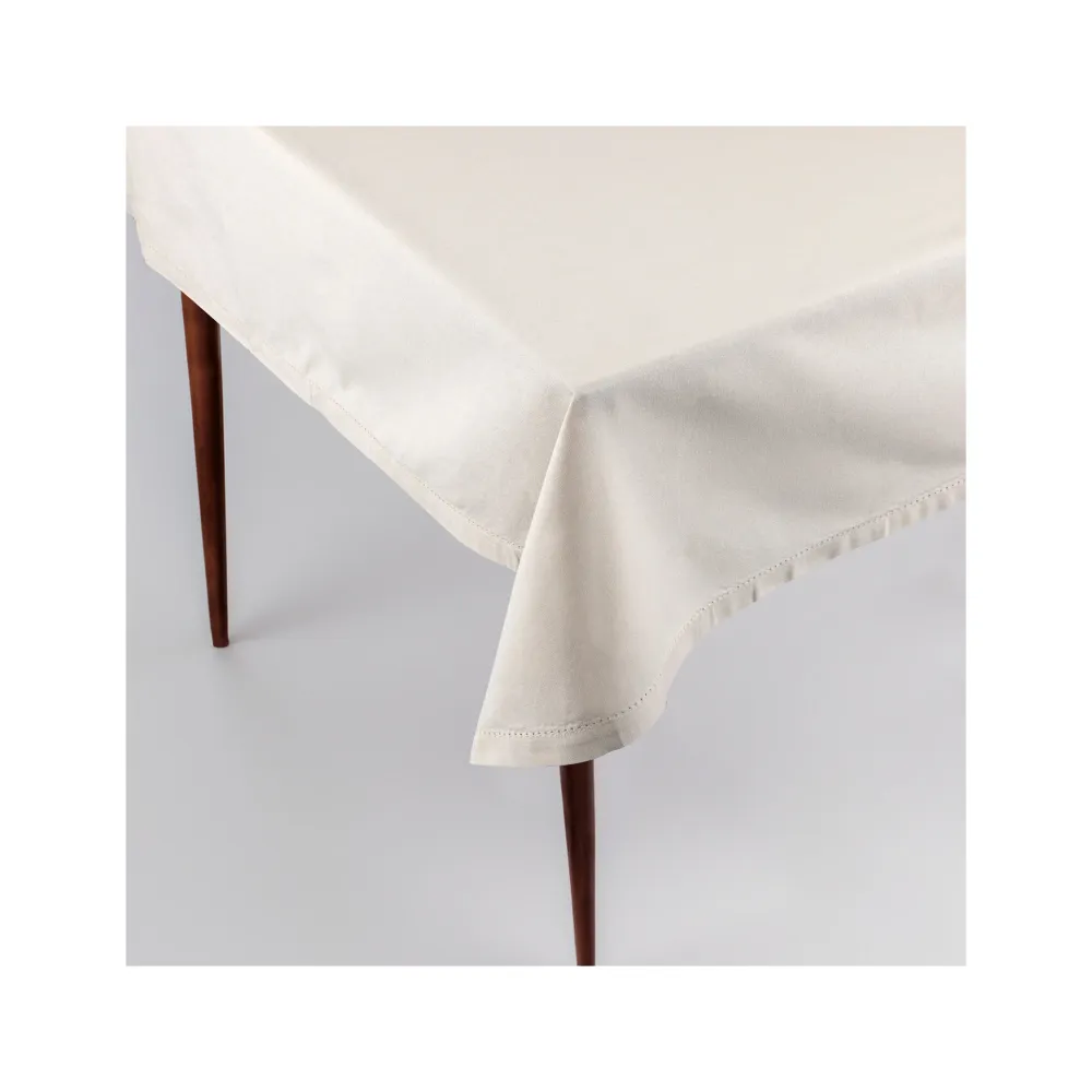 Manta de Mesa Toalha Mesa Bege Chambray