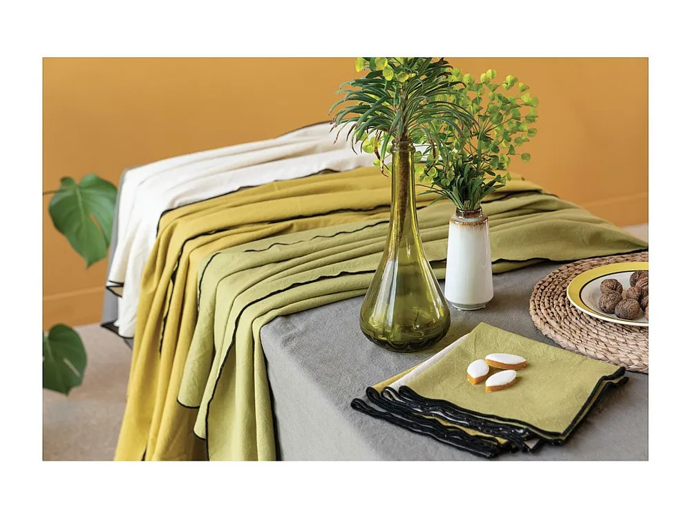 Toalha de mesa reciclada Grace Badiane 140 x 250 cm com Absorção Rápida