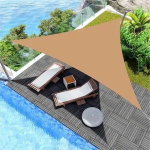 Toldo Vela Inga 500x500x500 Poliéster Impermeável ço Bege Escuro Mobili Rebecca