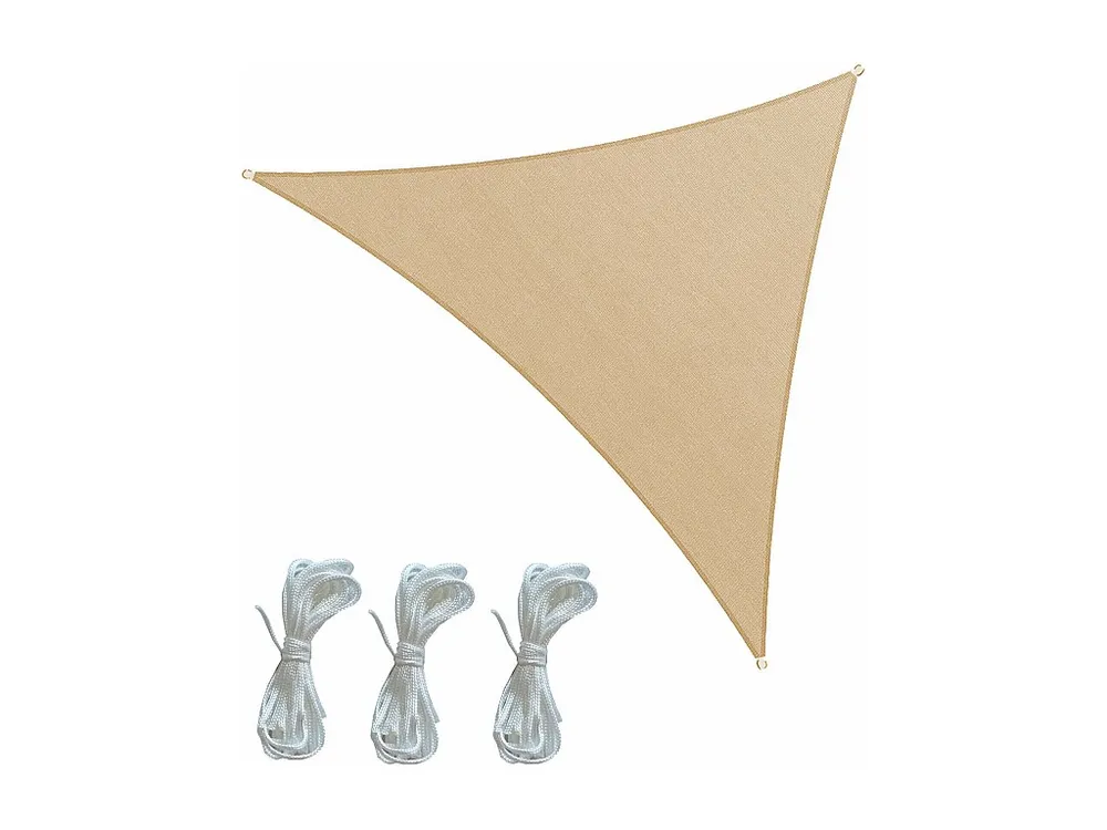 Toldo Vela Inga 500x500x500 Poliéster Impermeável ço Bege Escuro Mobili Rebecca