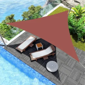 Toldo Vela Palma 500x500x500 Poliéster Impermeável ço Vermelho Mobili Rebecca