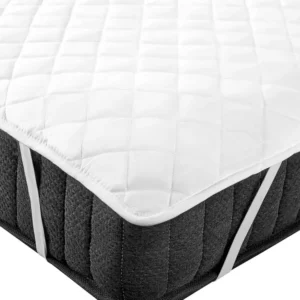 Topper em algodão japara branco 140 x 200 cm ALMANZOR de Viscoelástica