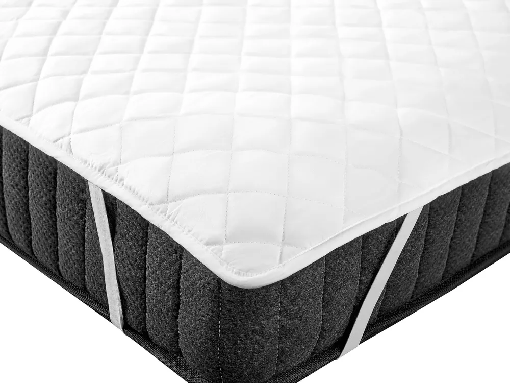 Topper em algodão japara branco 140 x 200 cm ALMANZOR de Viscoelástica