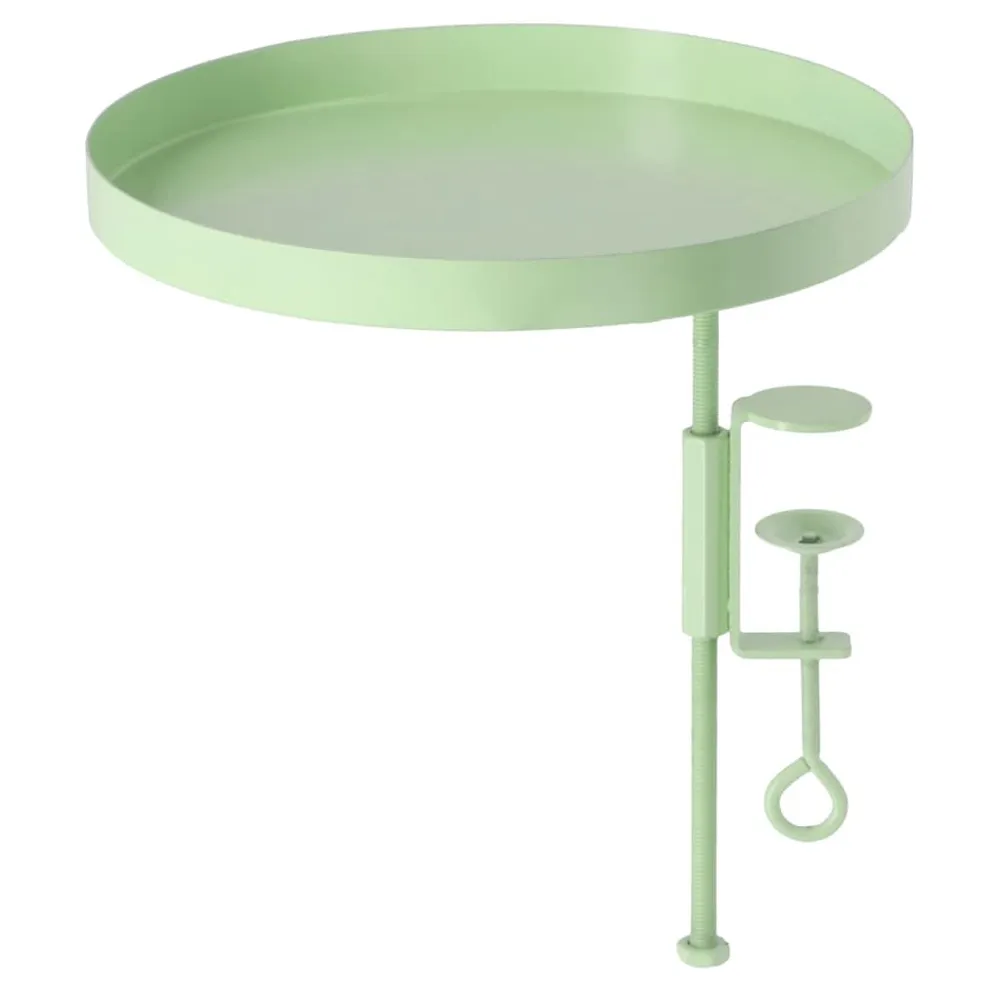 Esschert Design Tabuleiro para plantas redondo com braçadeira L verde
