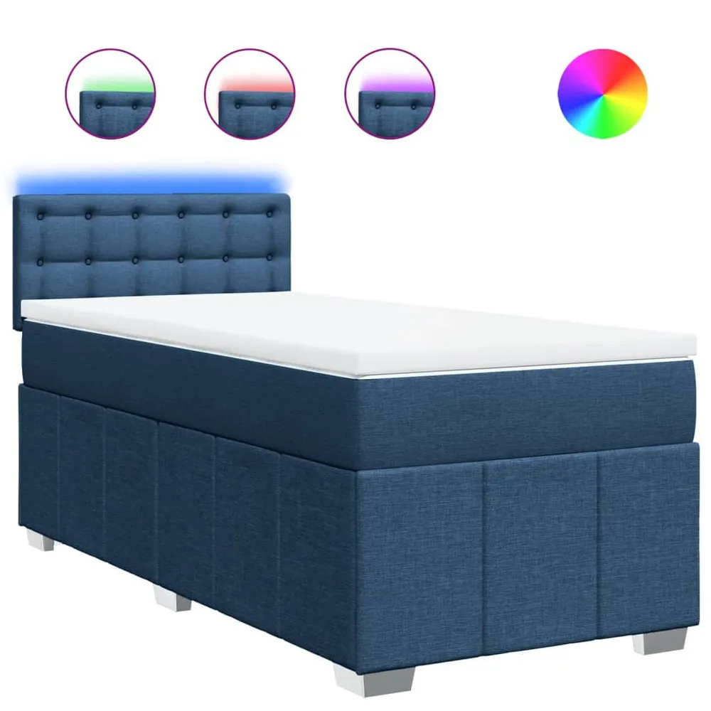 Anti-Alérgico Cama com molasemcolchão 80x200 cm tecido azul