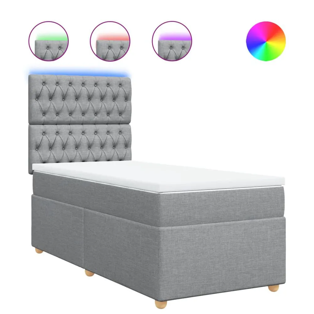 Anti-Alérgico Cama com molasemcolchão 80x200 cm tecido cinza-claro
