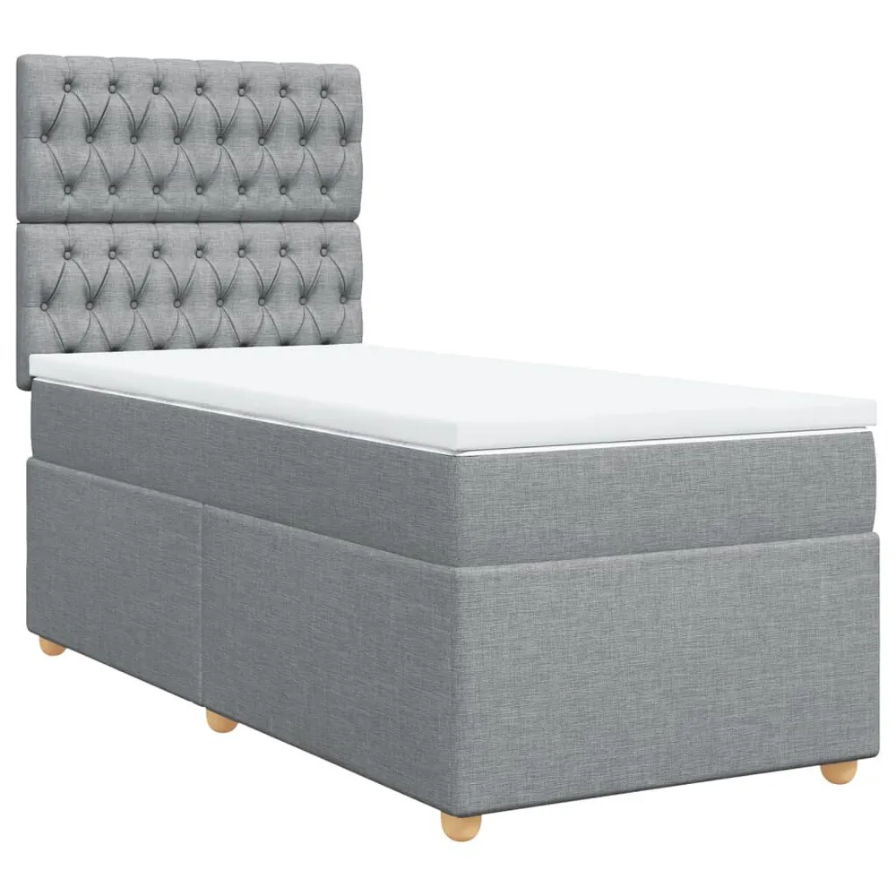 Anti-Alérgico Cama com molasemcolchão 80x200 cm tecido cinza-claro