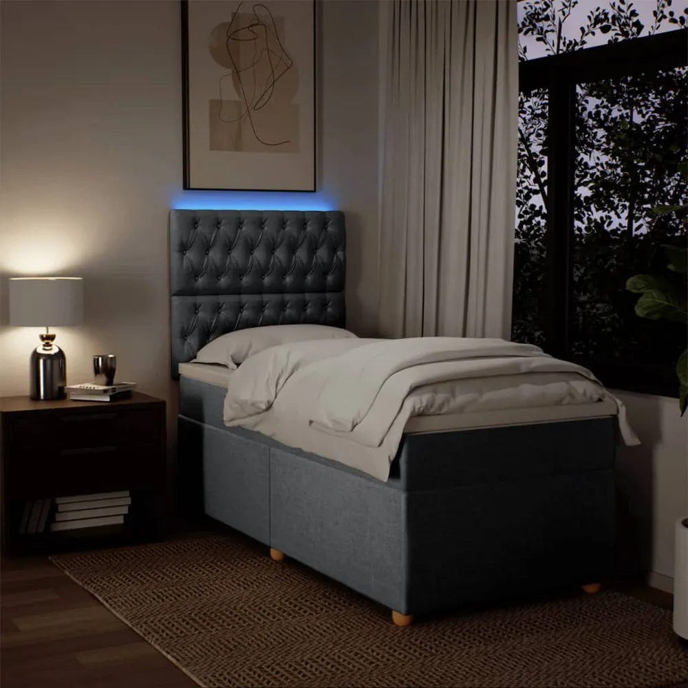 Anti-Alérgico Cama com molasemcolchão 80x200 cm tecido cinza-claro