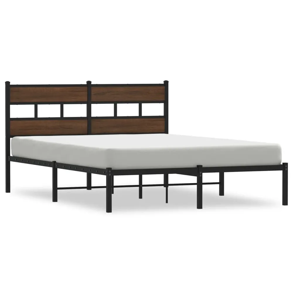 Anti-Alérgico Cama sem colchão com cabeceira 160x200 cm carvalho castanho