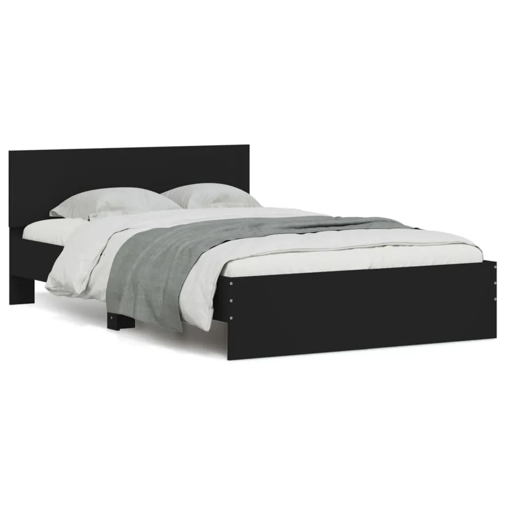 Estrutura de cama com cabeceira 120x200 cm preto | Suporte Cervical |