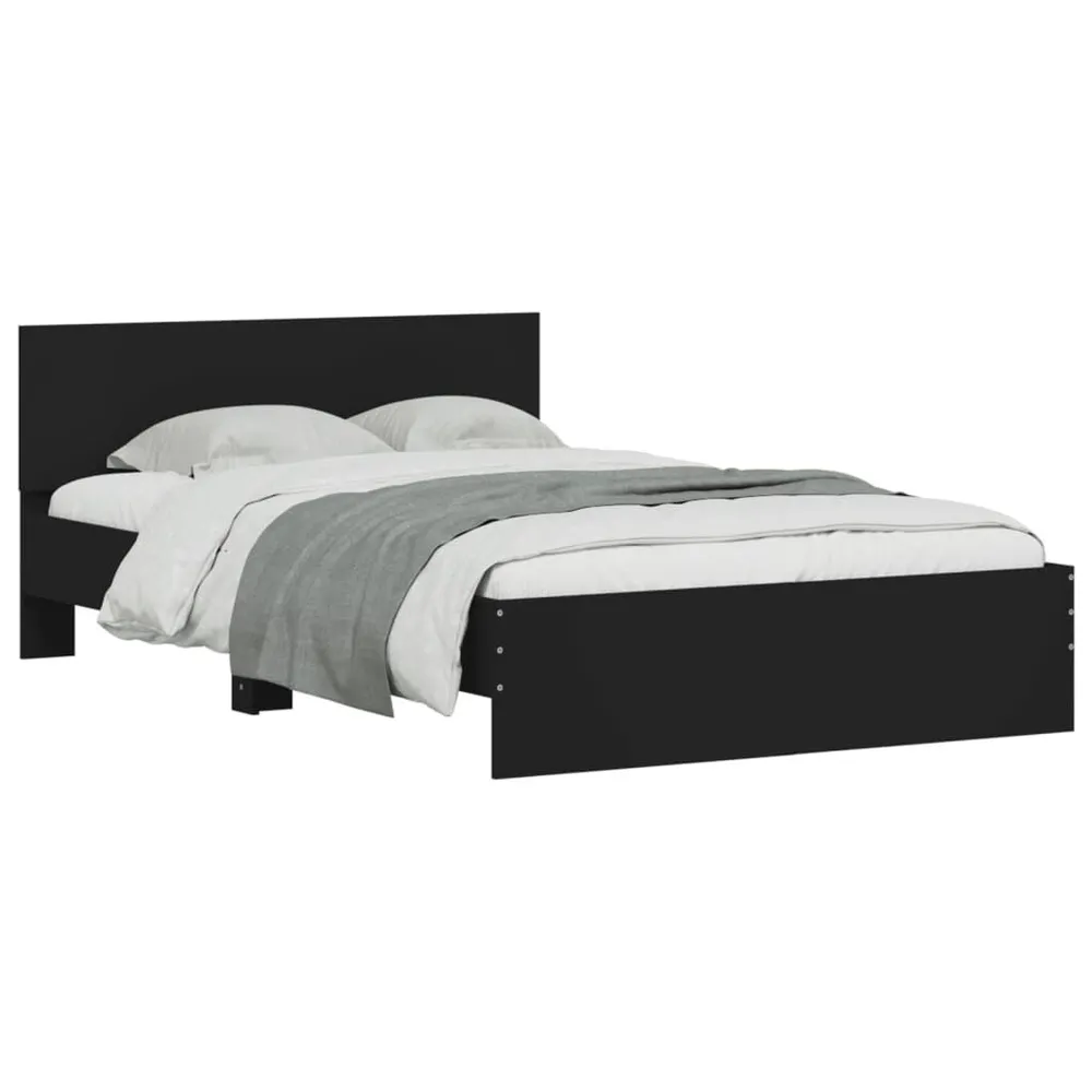 Estrutura de cama com cabeceira 120x200 cm preto | Suporte Cervical |
