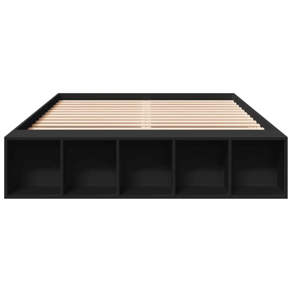 Travesseiro de Cervical Estrutura de cama 120x200 cm derivados de madeira preto