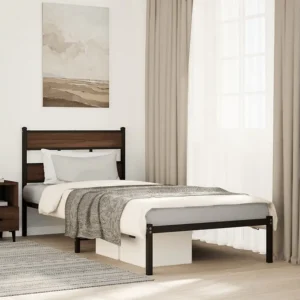 Travesseiro Ortopédico Cama sem colchão com cabeceira 90x200 cm carvalho castanho