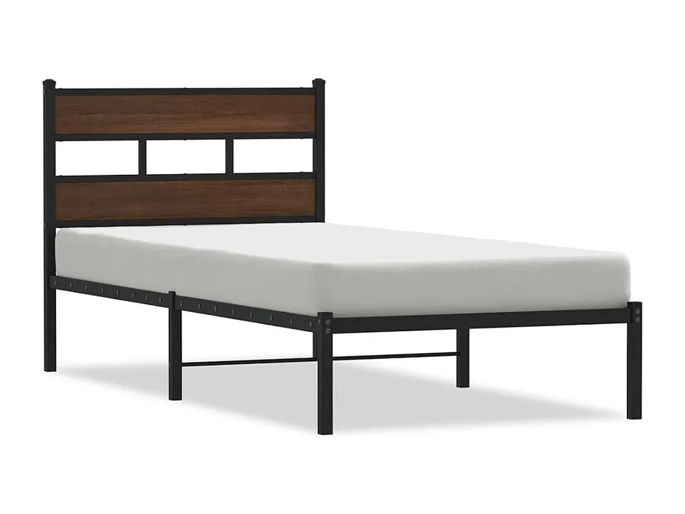Travesseiro Ortopédico Cama sem colchão com cabeceira 90x200 cm carvalho castanho