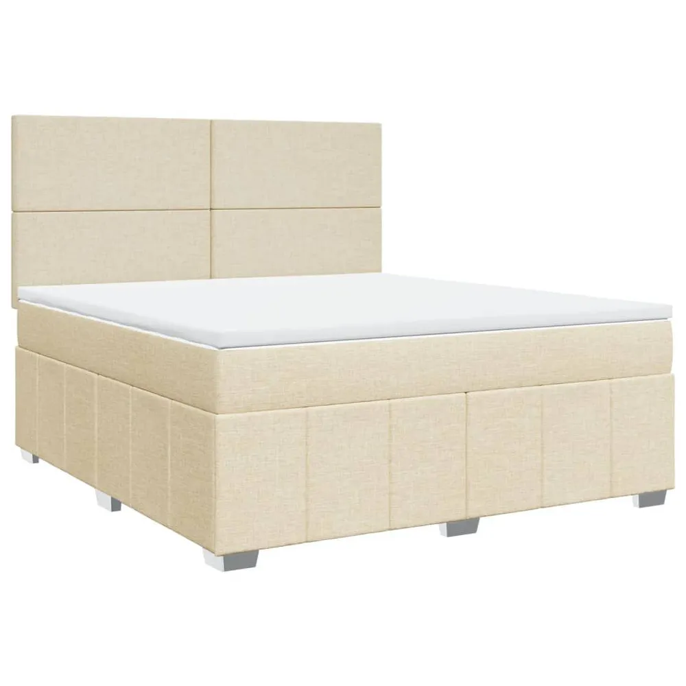 Cama com molasemcolchão 180x200 cm tecido cor creme para Pessoas Alérgicas