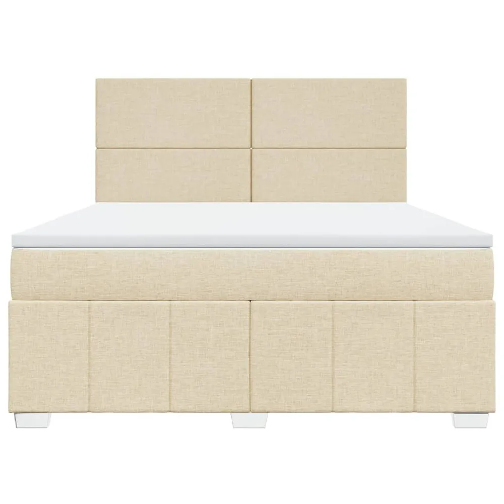 Cama com molasemcolchão 180x200 cm tecido cor creme para Pessoas Alérgicas