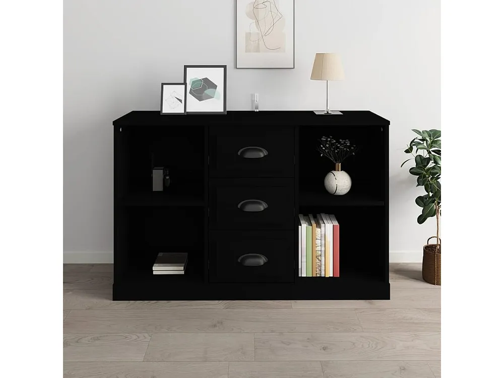 Aparador 104,5x35,5x67,5 cm derivados de madeira preto