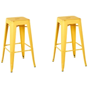 Bar Chair Set 2 Metálico Yellow CABRILLO
