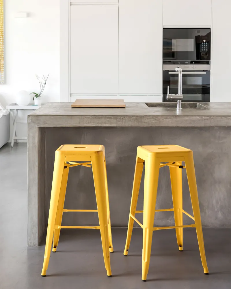 Bar Chair Set 2 Metálico Yellow CABRILLO