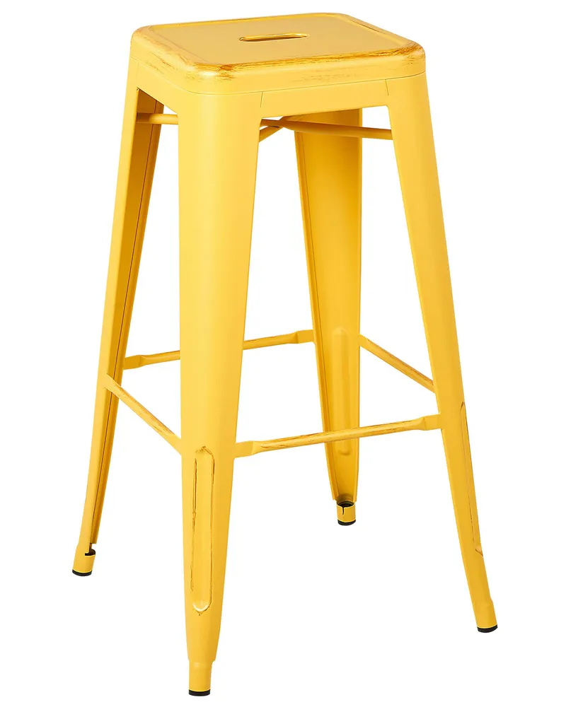 Bar Chair Set 2 Metálico Yellow CABRILLO