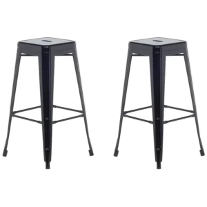 Bar Chair Set 2 Negro CABRILLO