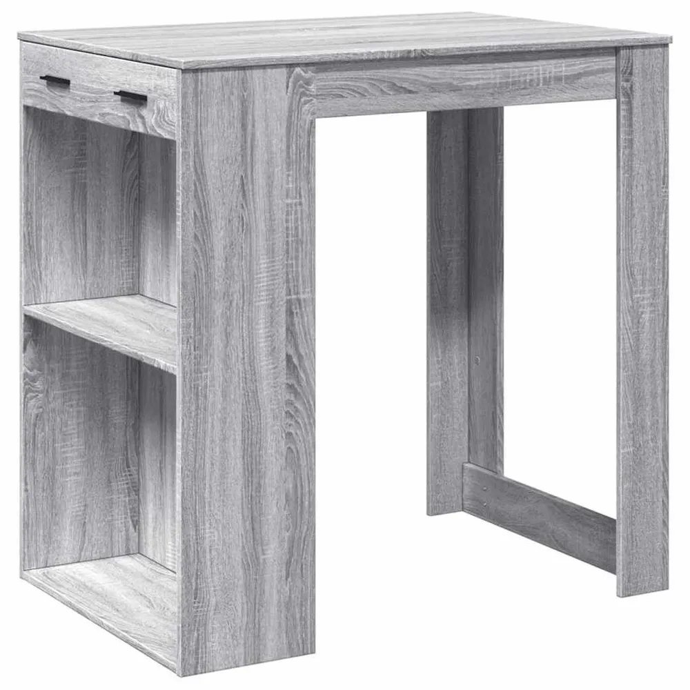 Mesa de bar 102x70x103,5cm derivados de madeira cinzento sonoma