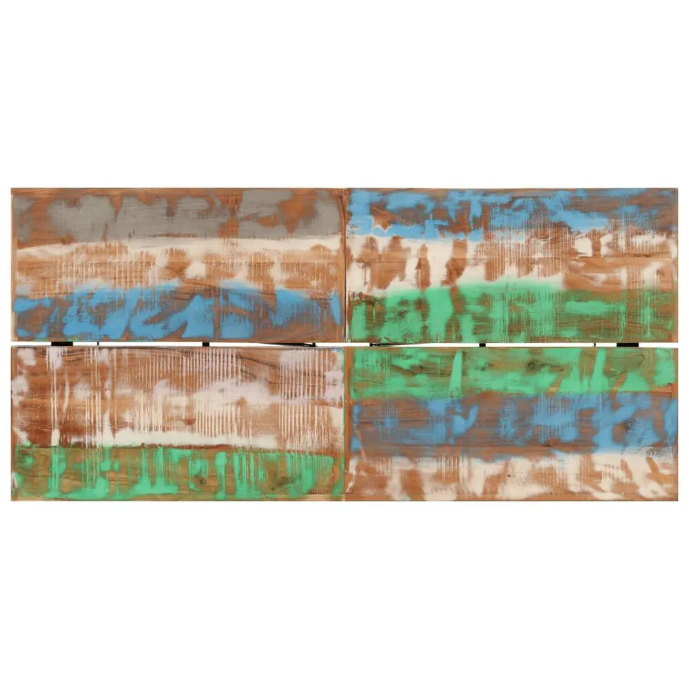 Mesa de bar 150x70x107 cm madeira recuperada maciç e ferro