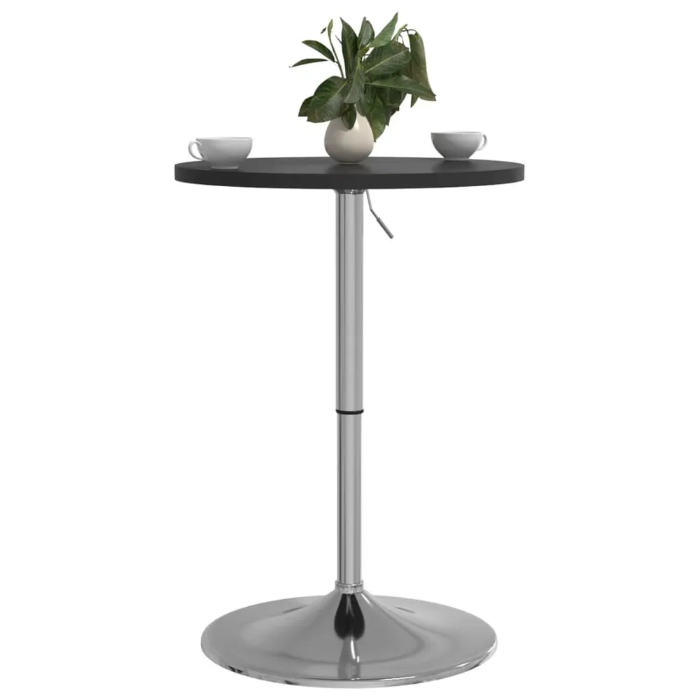 Mesa de bar 50x50x90 cm derivados de madeira/ço cromado preto